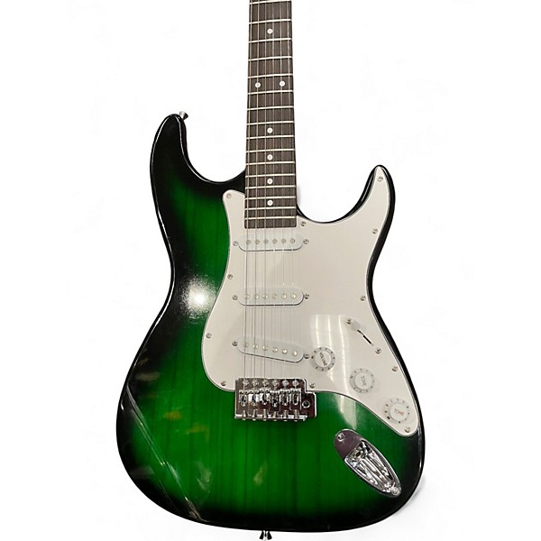 Used Ediors stratocaster green Solid Body Electric Guitar
