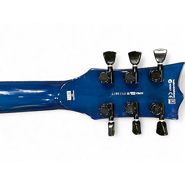 Used ESP EC1000 PIEZO Trans Blue Solid Body Electric Guitar