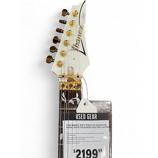 Used Ibanez JEM7V Steve Vai Signature Alpine White Solid Body Electric Guitar