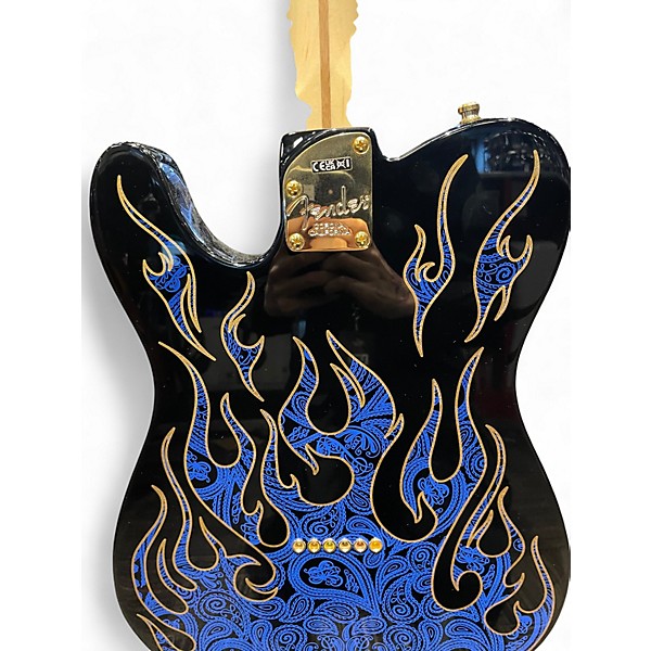Used Fender Artist Series James Burton Telecaster blue flame Solid Body Electric Guitar