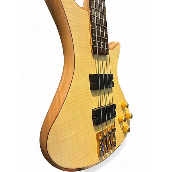 Used Schecter Guitar Research Stiletto Custom 4 String Natural Electric Bass Guitar