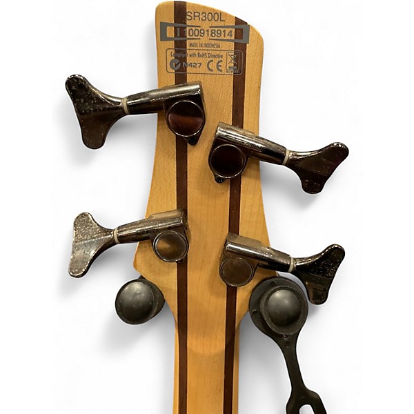 Used Ibanez SR300 Left Handed Black Electric Bass Guitar