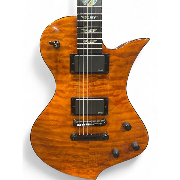 Used Fernandes Ravelle Deluxe Amber Solid Body Electric Guitar