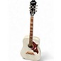 Used Epiphone Dove Pro Dove White Acoustic Electric Guitar thumbnail
