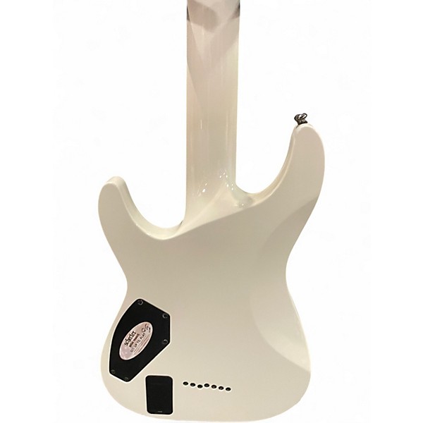 Used Schecter Guitar Research Hellraiser C7 7 String White Solid Body Electric Guitar