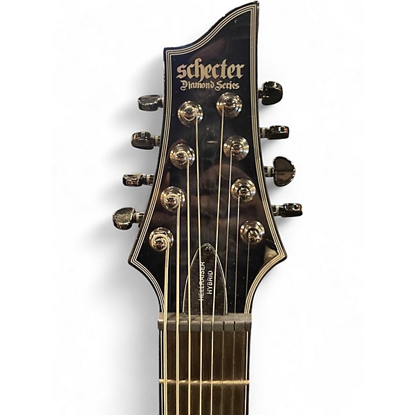 Used Schecter Guitar Research Hellraiser C8 Hybrid Trans Black Solid Body Electric Guitar