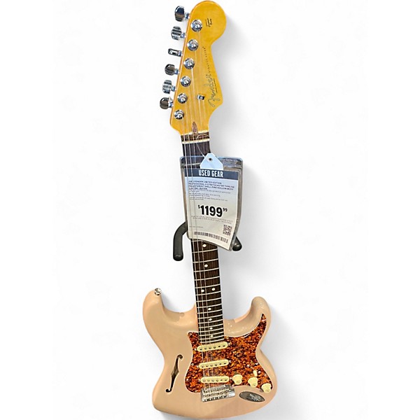 Used Fender LIMITED EDITION PROFESSIONAL II STRATOCASTER THINLINE TRANSPARENT SHELL PINK Hollow Body Electric Guitar