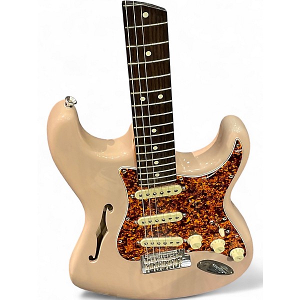 Used Fender LIMITED EDITION PROFESSIONAL II STRATOCASTER THINLINE TRANSPARENT SHELL PINK Hollow Body Electric Guitar
