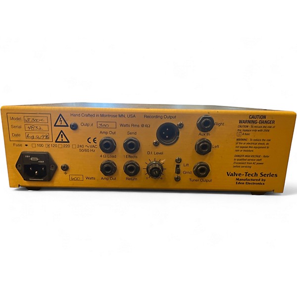Used Eden WT300 Traveler Bass Amp Head
