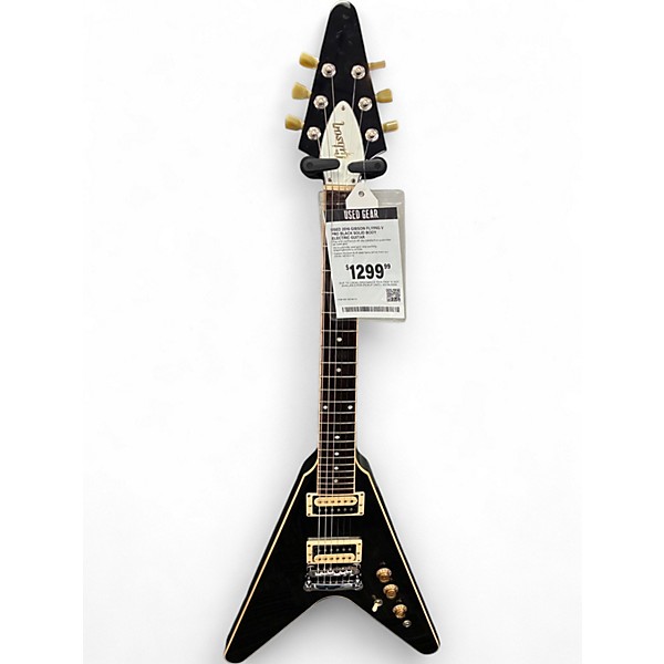 Used 2016 Gibson FLYING V PRO Black Solid Body Electric Guitar