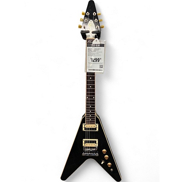 Used 2016 Gibson FLYING V PRO Black Solid Body Electric Guitar