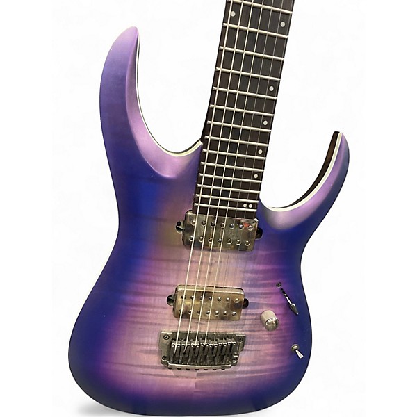 Used Ibanez RGA71AL IAF RGA Axion Label 7 STRING AURORA BURST Solid Body Electric Guitar