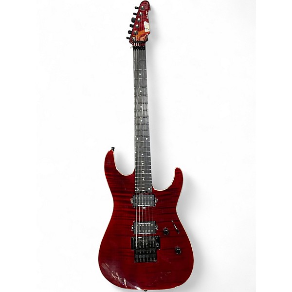 Used ESP M-II with Floyd Rose See Thru Black Cherry Solid Body Electric Guitar