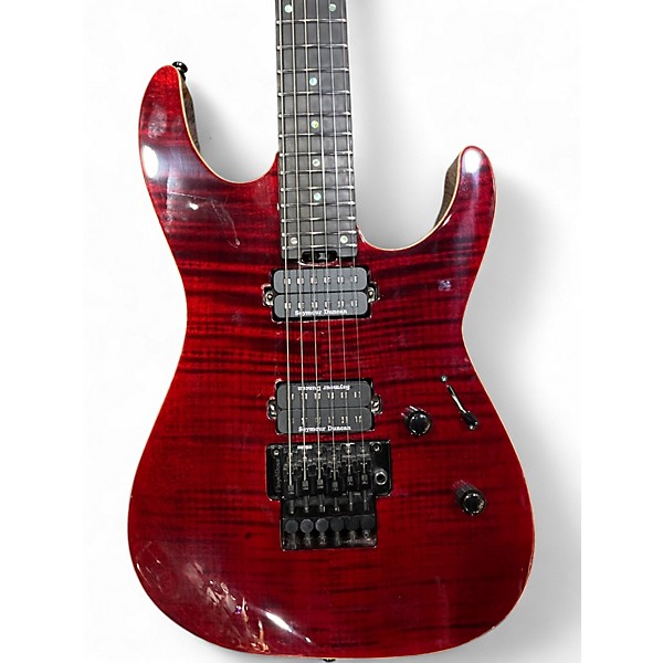Used ESP M-II with Floyd Rose See Thru Black Cherry Solid Body Electric Guitar