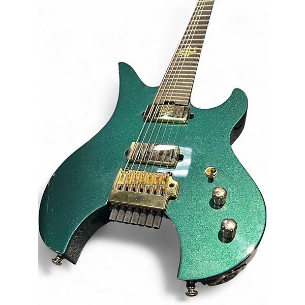 Used Schecter Guitar Research Synyster Gates Custom 7-String TR Headless Oak Green Metallic Solid Body Electric Guitar