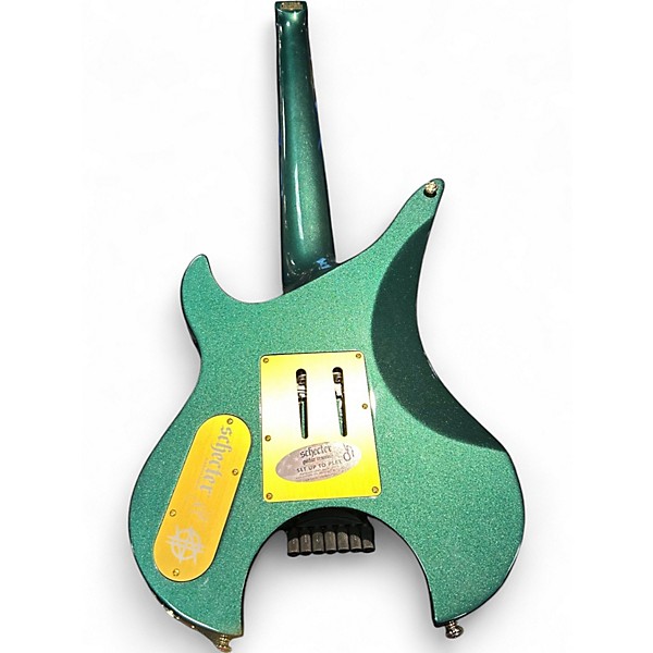 Used Schecter Guitar Research Synyster Gates Custom 7-String TR Headless Oak Green Metallic Solid Body Electric Guitar