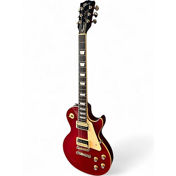 Used Gibson Les Paul Classic Transparent Cherry Solid Body Electric Guitar