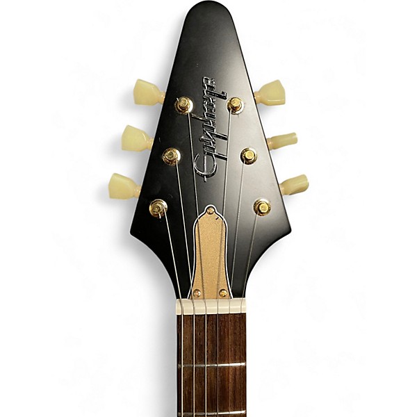 Used Epiphone Korina Flying V Natural Electric Bass Guitar