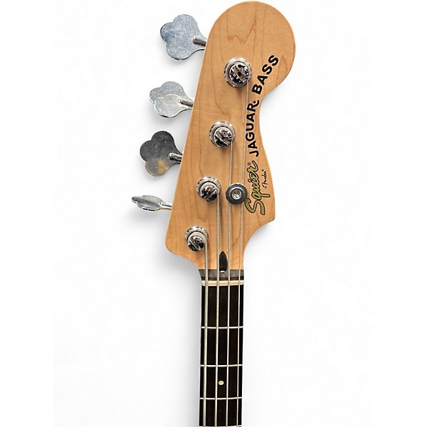 Used Squier JAGUAR BASS RED Electric Bass Guitar