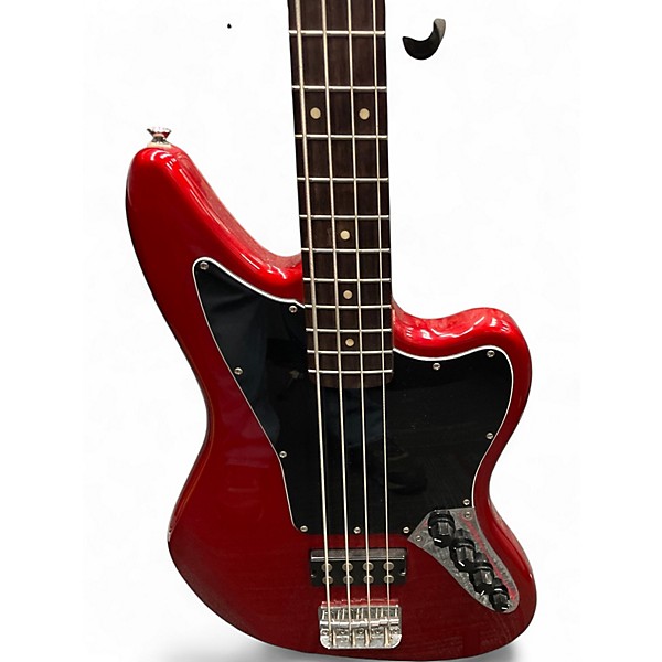 Used Squier JAGUAR BASS RED Electric Bass Guitar