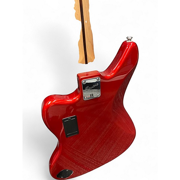Used Squier JAGUAR BASS RED Electric Bass Guitar