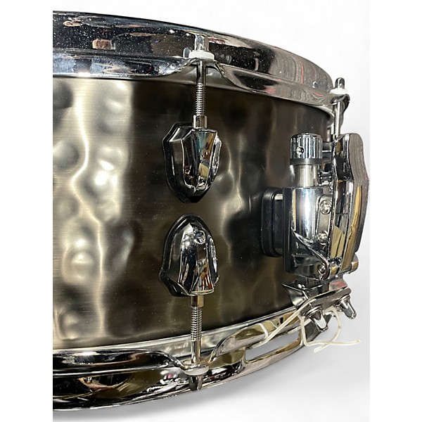 Used Mapex 6.5X14 Black Panther Persuader Snare Hammered Brass Drum