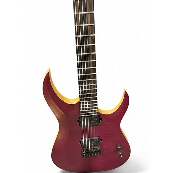 Used Schecter Guitar Research John Browne Tao 6 Satin Trans Purple Solid Body Electric Guitar