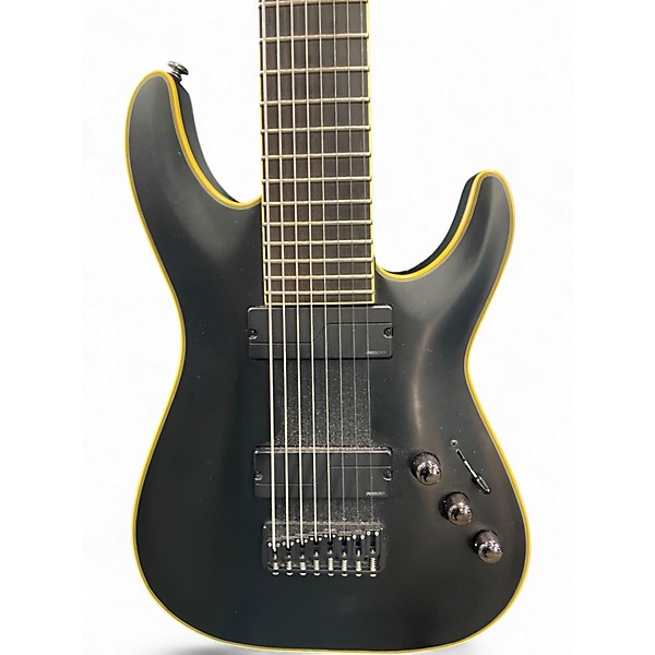 Used Schecter Guitar Research Blackjack ATX 8 STRING BLACK Solid Body Electric Guitar