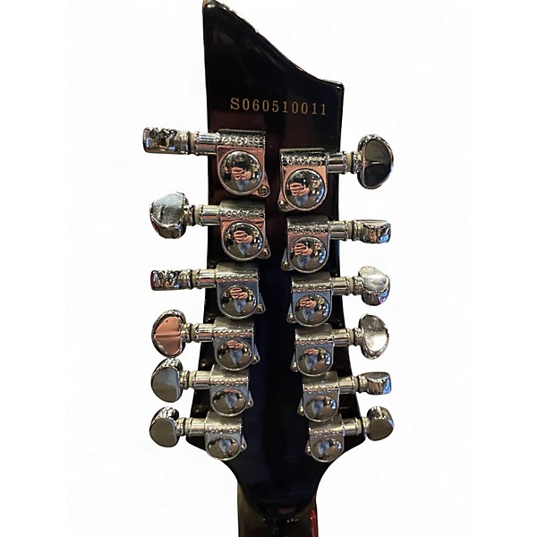 Used Schecter Guitar Research C/SH 12 Crimson Red Trans Hollow Body Electric Guitar