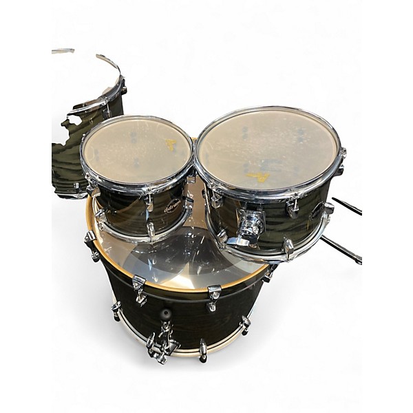 Used ddrum 5 Piece DOMINION BIRCH Trans Black Drum Kit