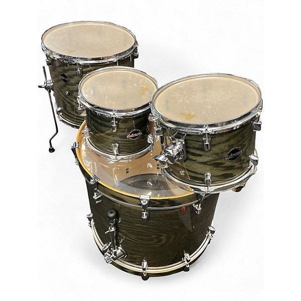 Used ddrum 5 Piece DOMINION BIRCH Trans Black Drum Kit
