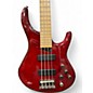 Used Kingston Z4 Trans Cherry Red Electric Bass Guitar