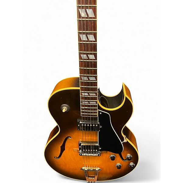 Vintage 1990 Gibson ES175 3 Color Sunburst Hollow Body Electric Guitar