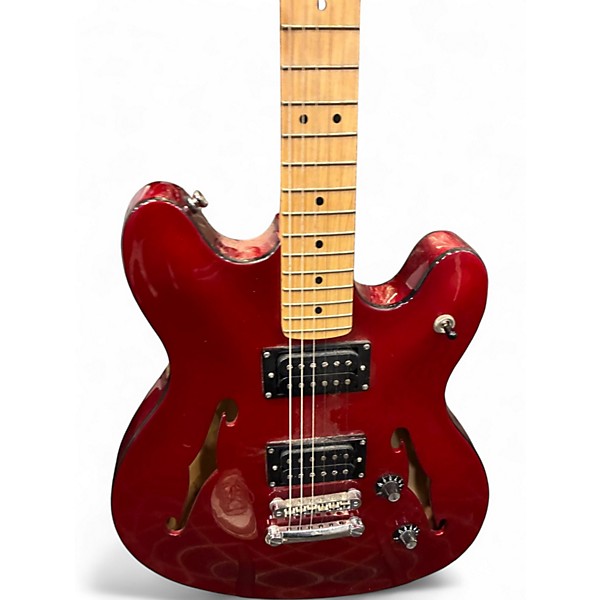 Used Fender strat Candy Apple Red Hollow Body Electric Guitar