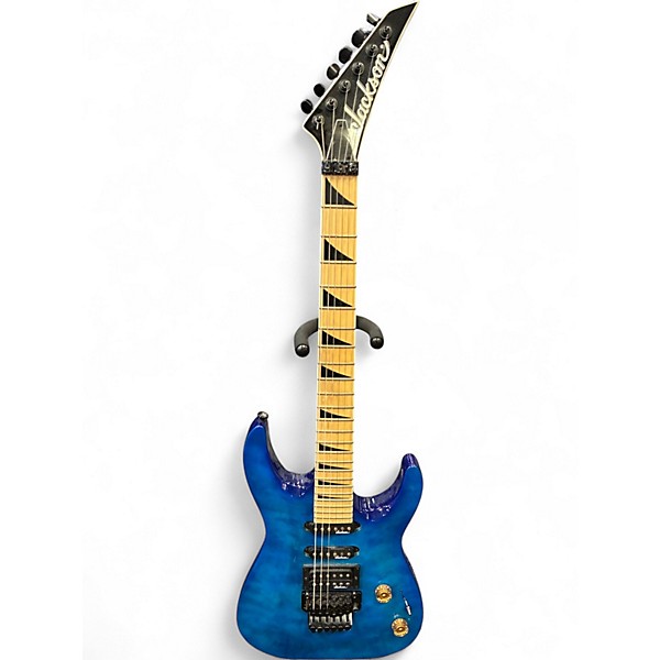 Used Jackson JS32 Dinky Trans Blue Quilt Solid Body Electric Guitar