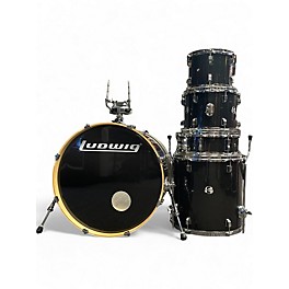 Used Ludwig 5 Piece Element Evolution Black Drum Kit
