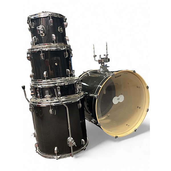 Used Ludwig 5 Piece Element Evolution Black Drum Kit