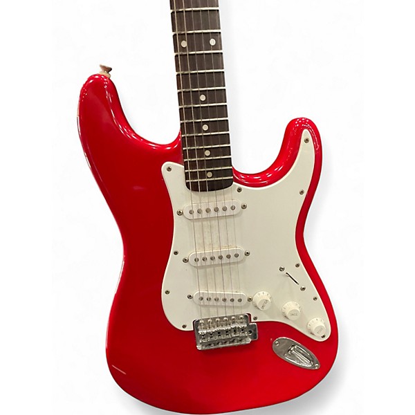 Used Squier Affinity Stratocaster Red Solid Body Electric Guitar