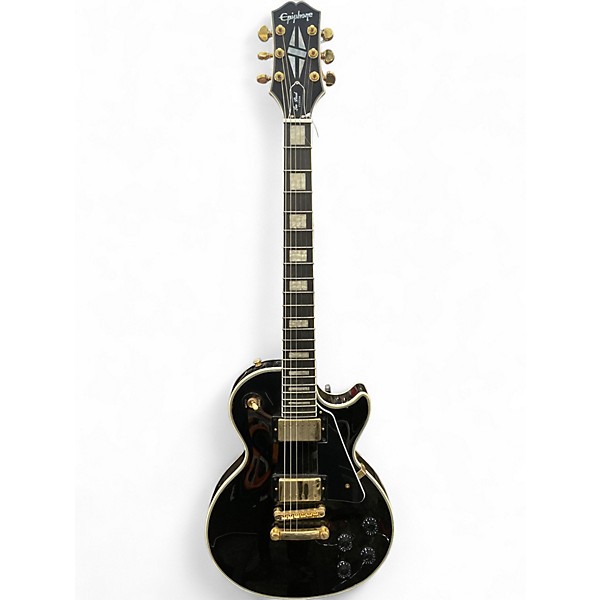 Used Epiphone Les Paul Custom BLACK AND GOLD Solid Body Electric Guitar