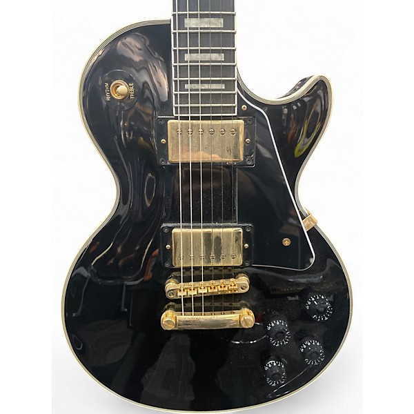 Used Epiphone Les Paul Custom BLACK AND GOLD Solid Body Electric Guitar