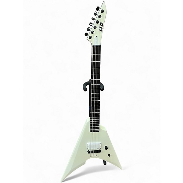Used ESP LTD Arrow NT Arctic Metal Snow White Satin Solid Body Electric Guitar