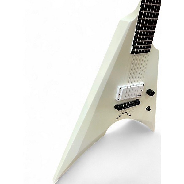 Used ESP LTD Arrow NT Arctic Metal Snow White Satin Solid Body Electric Guitar