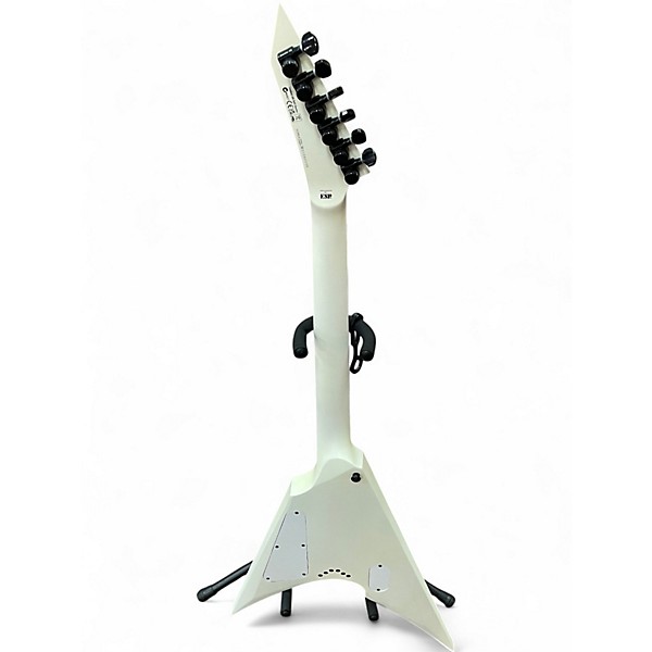 Used ESP LTD Arrow NT Arctic Metal Snow White Satin Solid Body Electric Guitar
