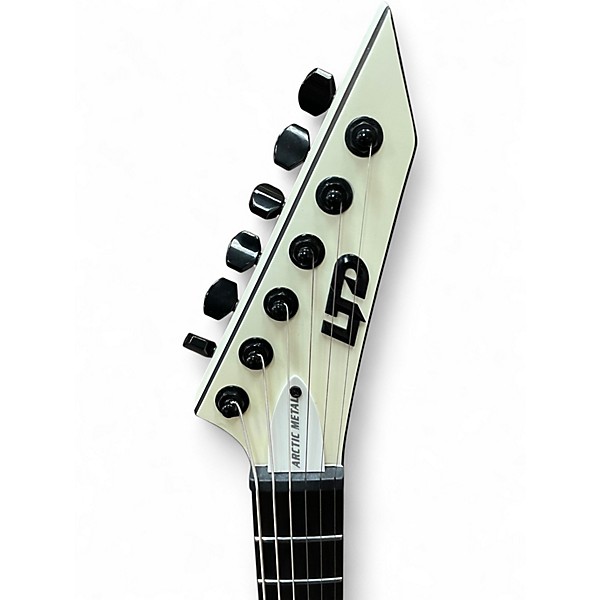 Used ESP LTD Arrow NT Arctic Metal Snow White Satin Solid Body Electric Guitar