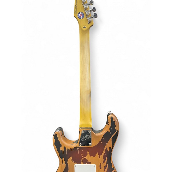 Used ESP LTD GL-256 GEORGE LYNCH DISTRESSED 2-TONE BURST Solid Body Electric Guitar