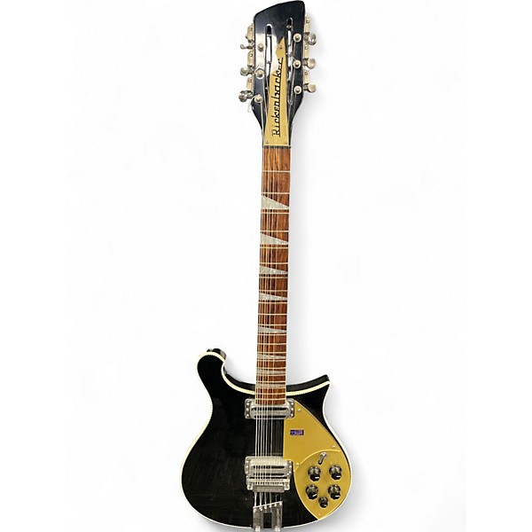 Used Rickenbacker 660/12 12 String Black Solid Body Electric Guitar