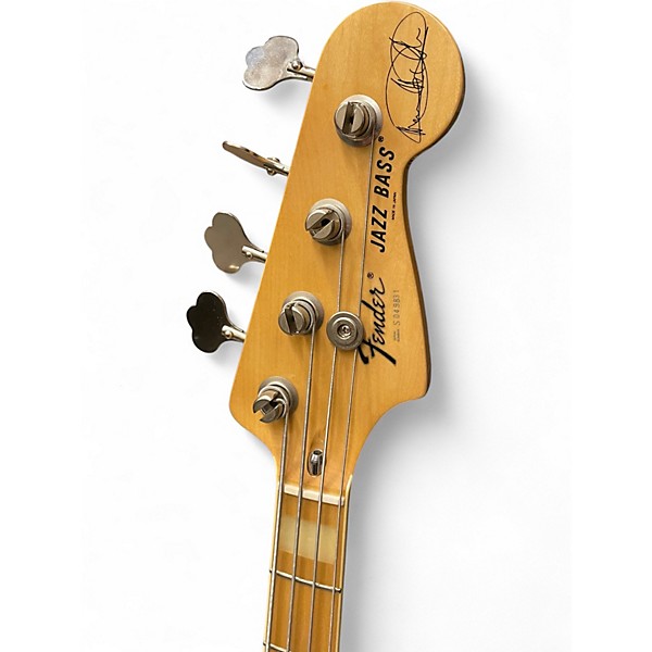 Used Fender Marcus Miller Signature Jazz Bass Natural Electric Bass Guitar