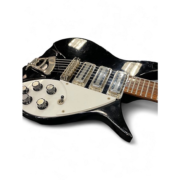 Vintage 1980s Greco RG 750 Black and White Solid Body Electric Guitar