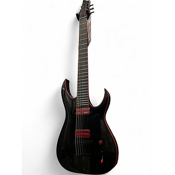 Used Schecter Guitar Research Sunset-7 Red Dawn Gloss Black Solid Body Electric Guitar