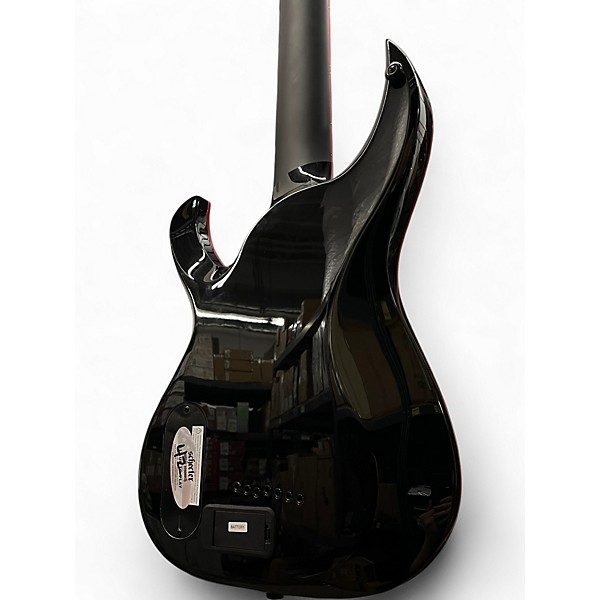 Used Schecter Guitar Research Sunset-7 Red Dawn Gloss Black Solid Body Electric Guitar
